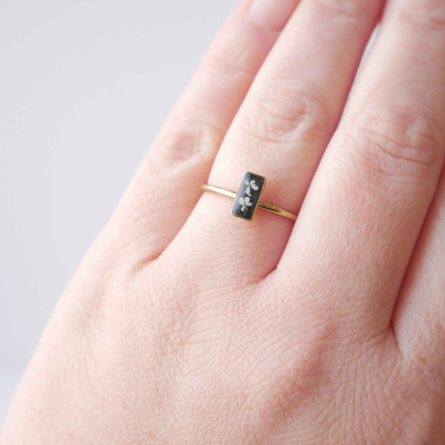 Bague Celeste - mini rectangle (ajustable)