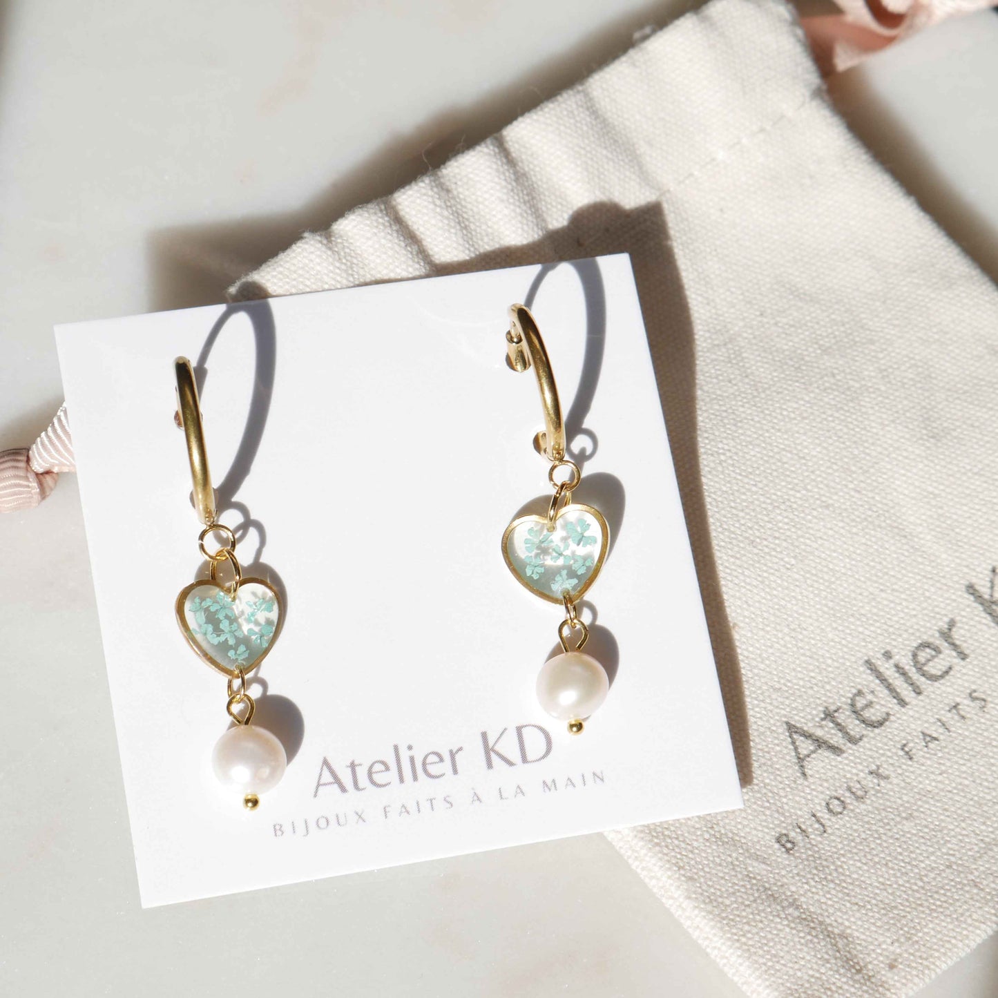 Boucles d'oreilles Perla - Lola (medium) petit coeur