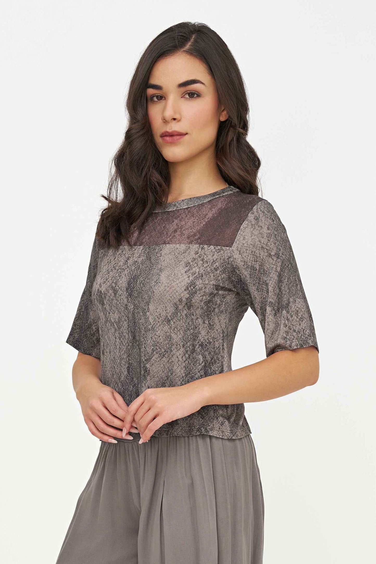 Women's Soft Printed Knit Top