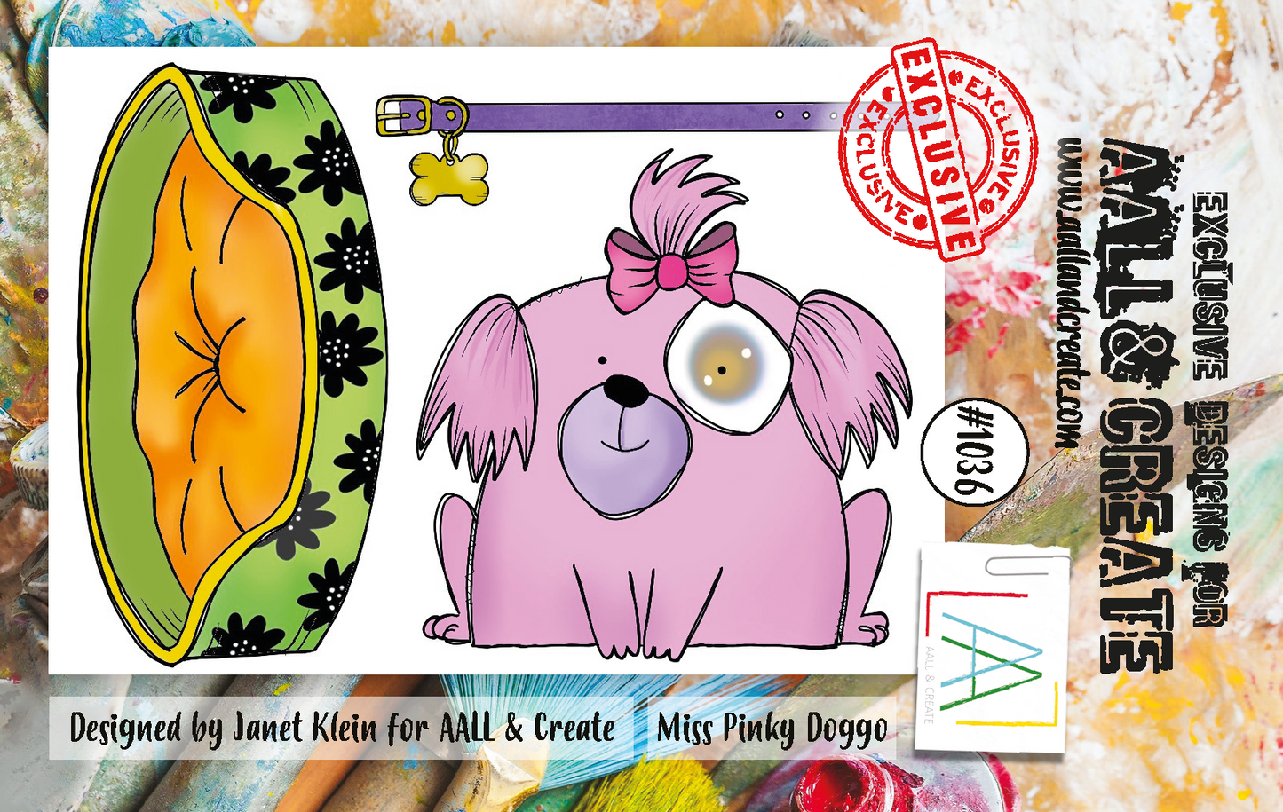 AALL and Create A7 Stamp Set - 1036 - Miss Pinky Doggo