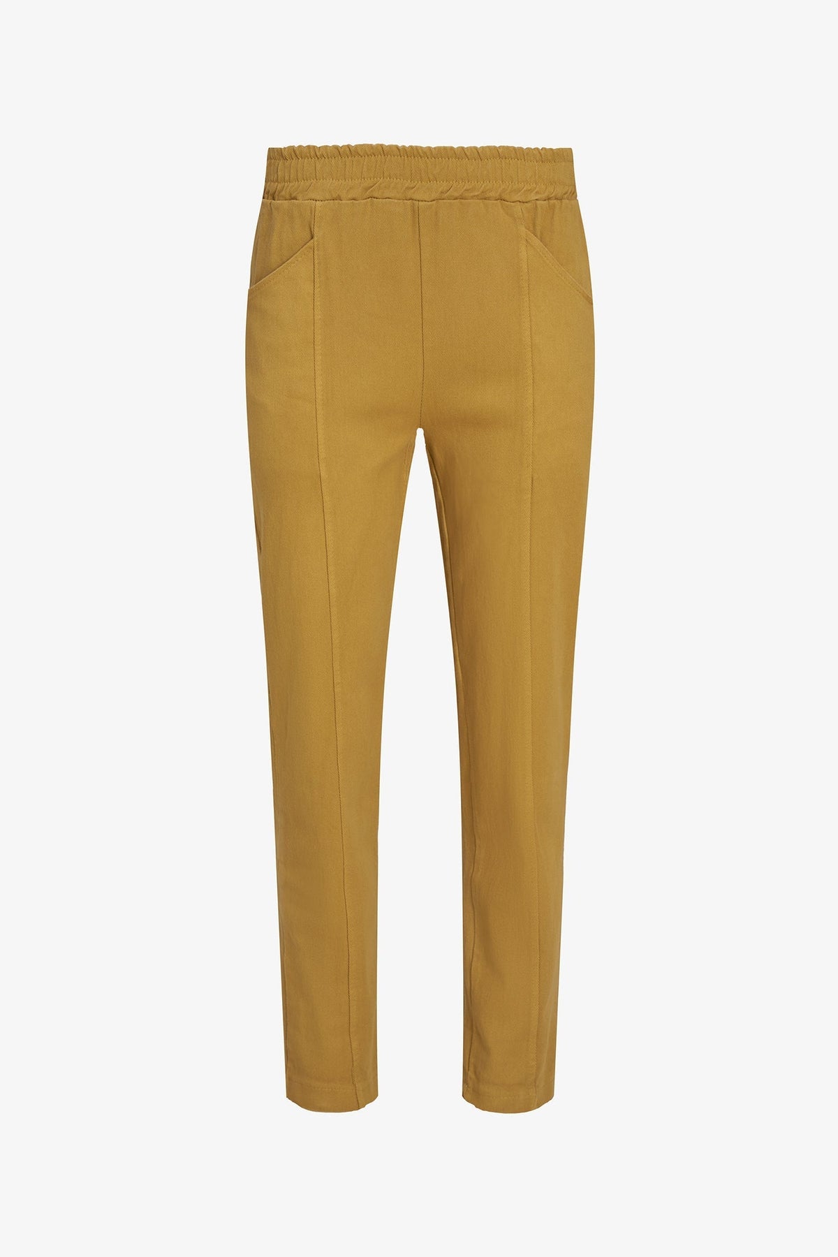 Women's Woven Pull-On Tapered Pants with Curved Side Pockets