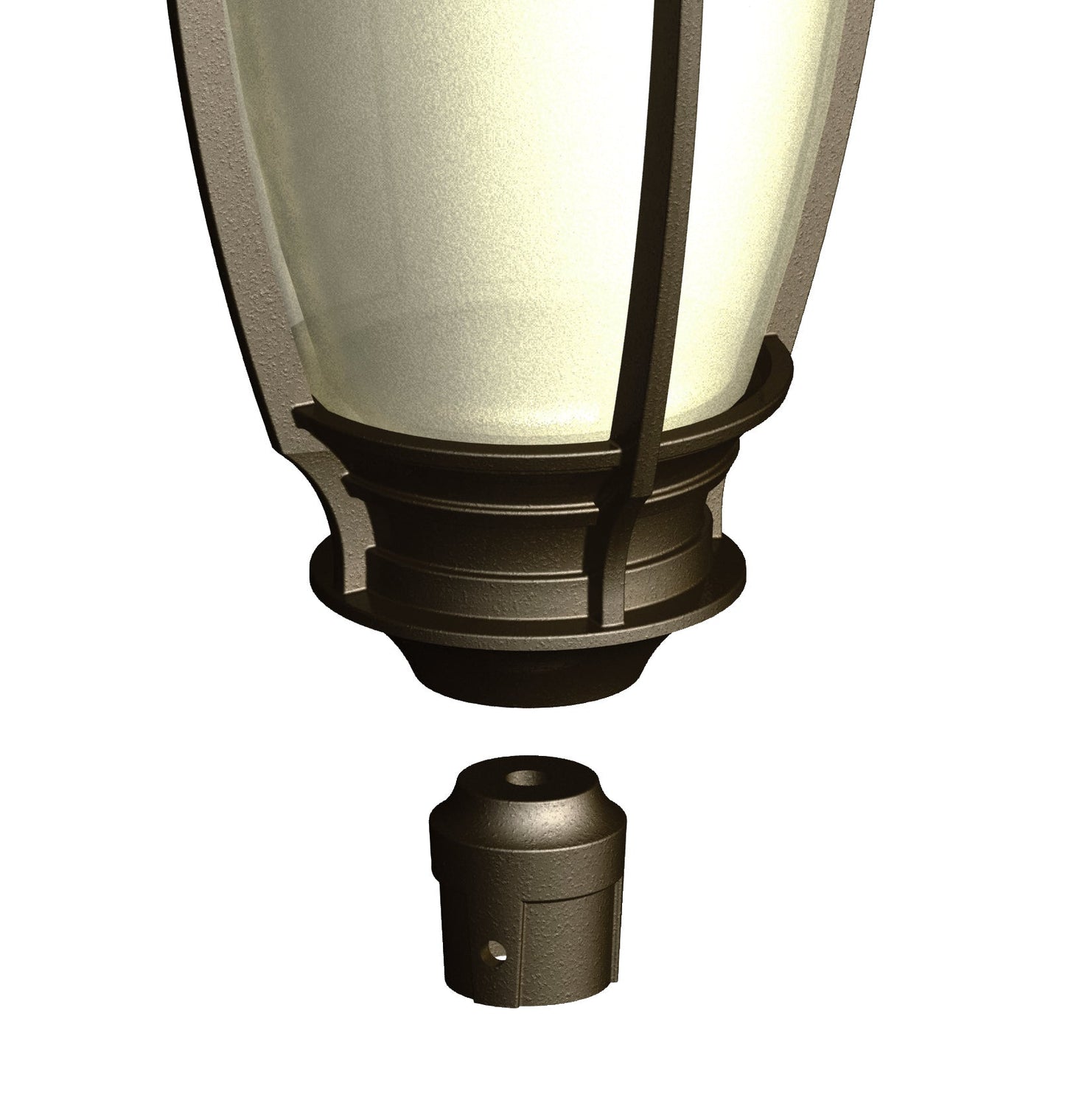 Adapteur de luminaire pour poteau rond 1-1/8'' installation en usine seulement - 1177