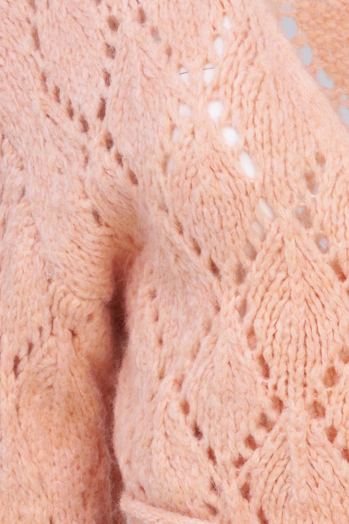 Women's Open-Crochet Wrap Cardigan