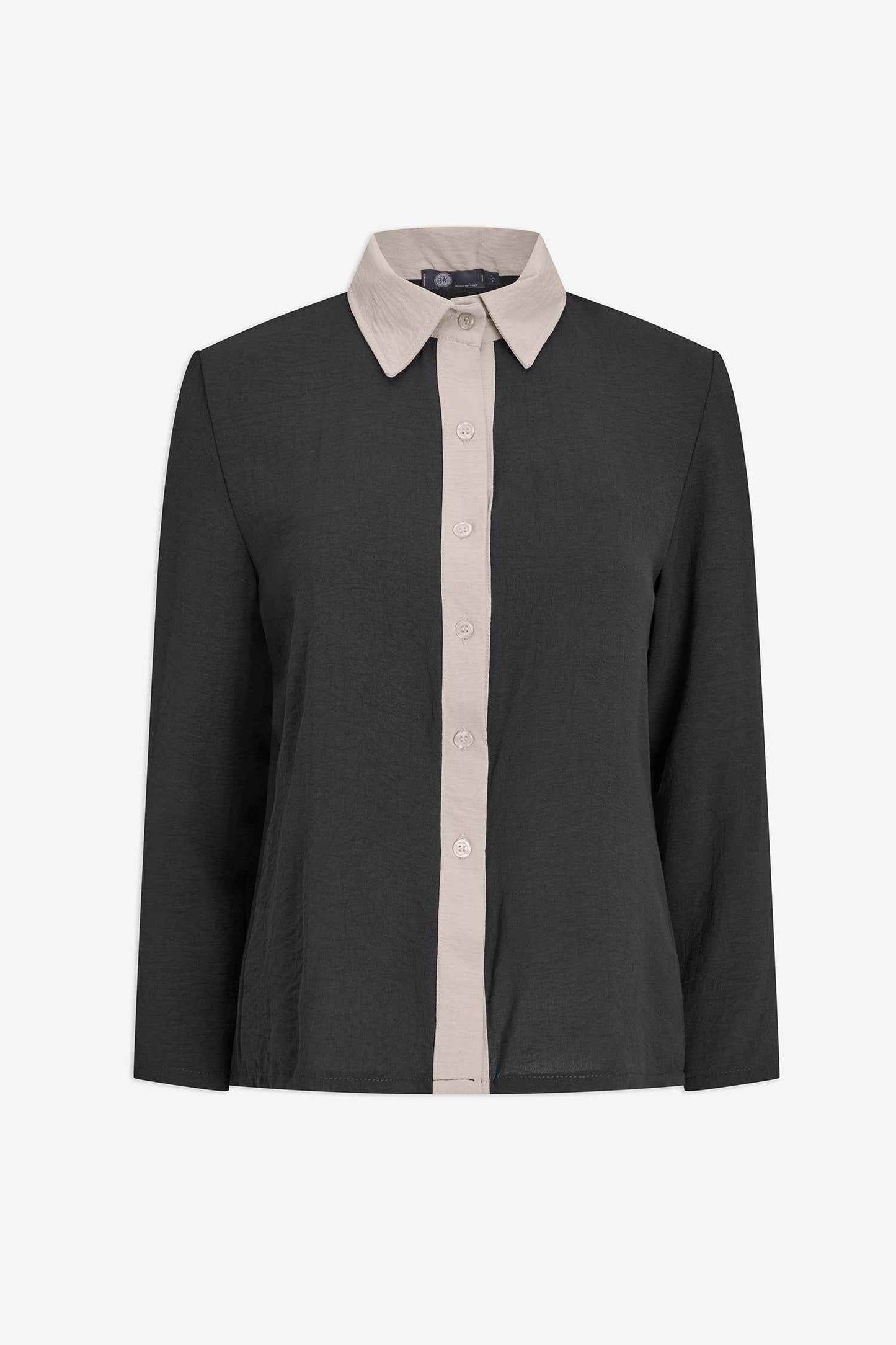 Women's Color-Block Button-Down Shirt