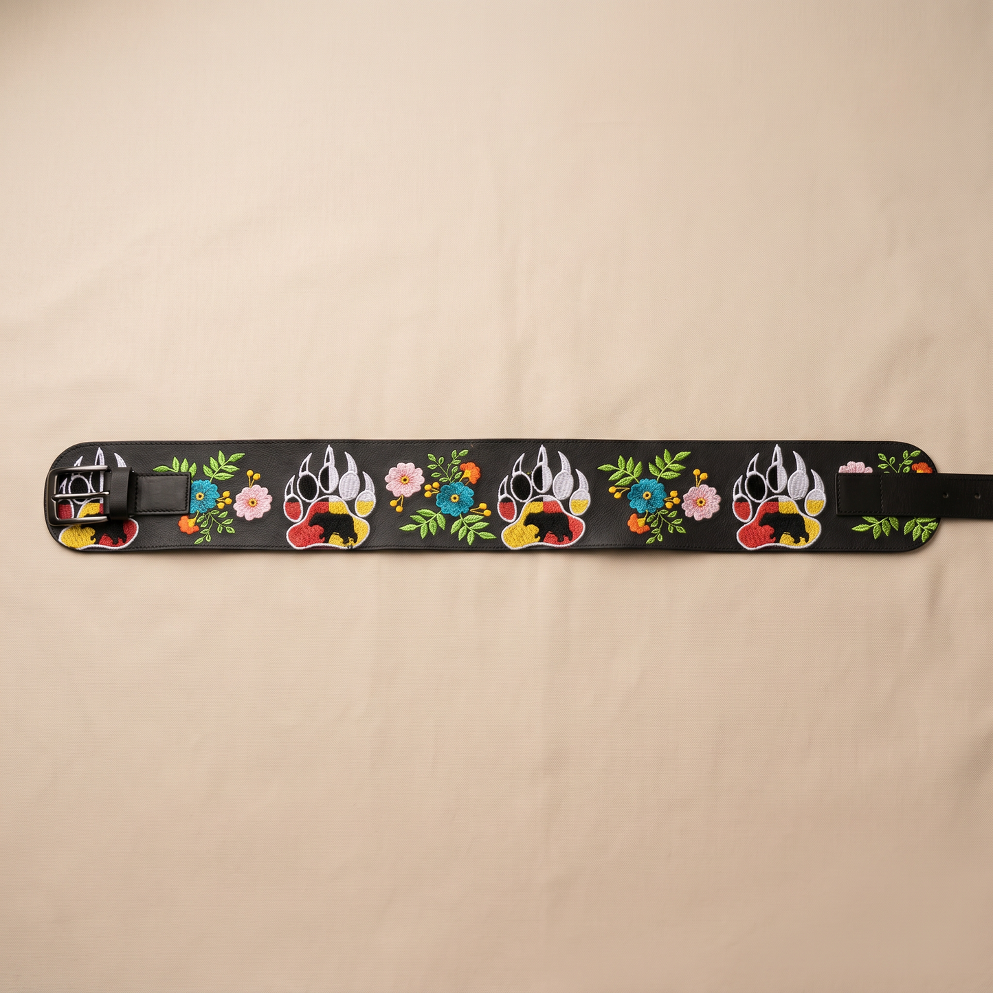 Heritage Leather Regalia Belt (Bear Paw)