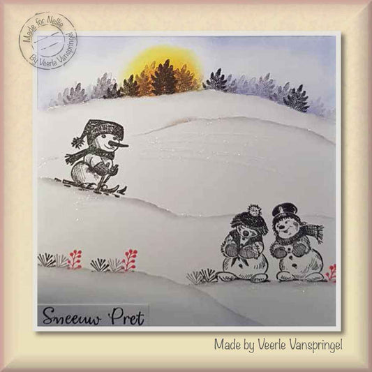 Nellie's Choice Clear Stamp Winter Time - Snowman With Top Hat