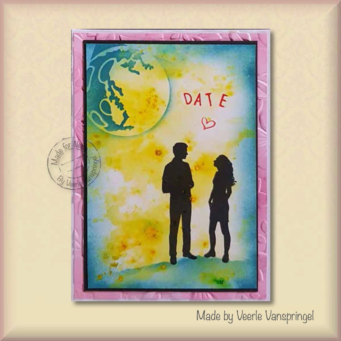 Stencil A6 For Magnetic Colour Set Christmas Time Wolf