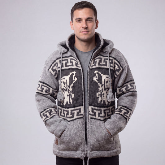 OLDTRIBES™ Lunar Wolf Wool Jacket