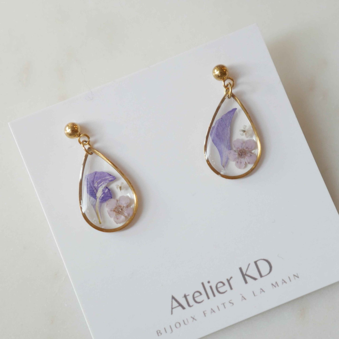 Boucles d'oreilles Léa - goutes (moyen 15mm)