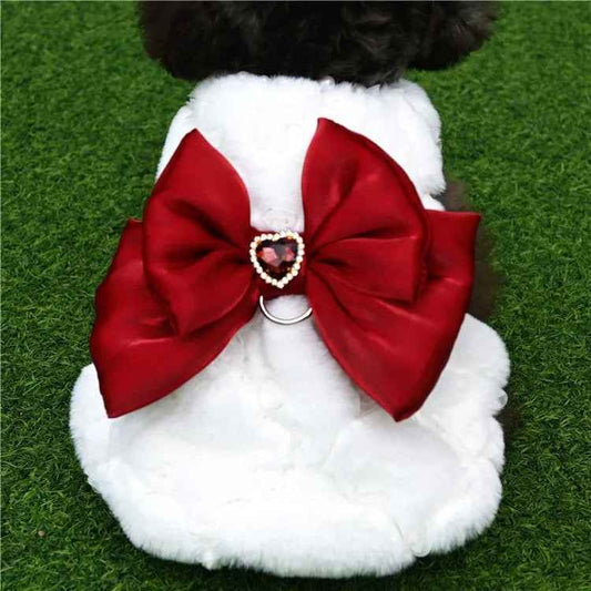 Be My Valentine Fuzzy Dog Coat Set | Valentine Occasion Dog Outfit