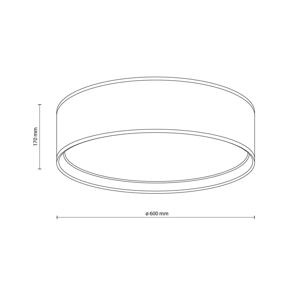 BILBAO Gold & Linen Large Flush Mount Ceiling Light for Bedroom, Hallway & Living Room