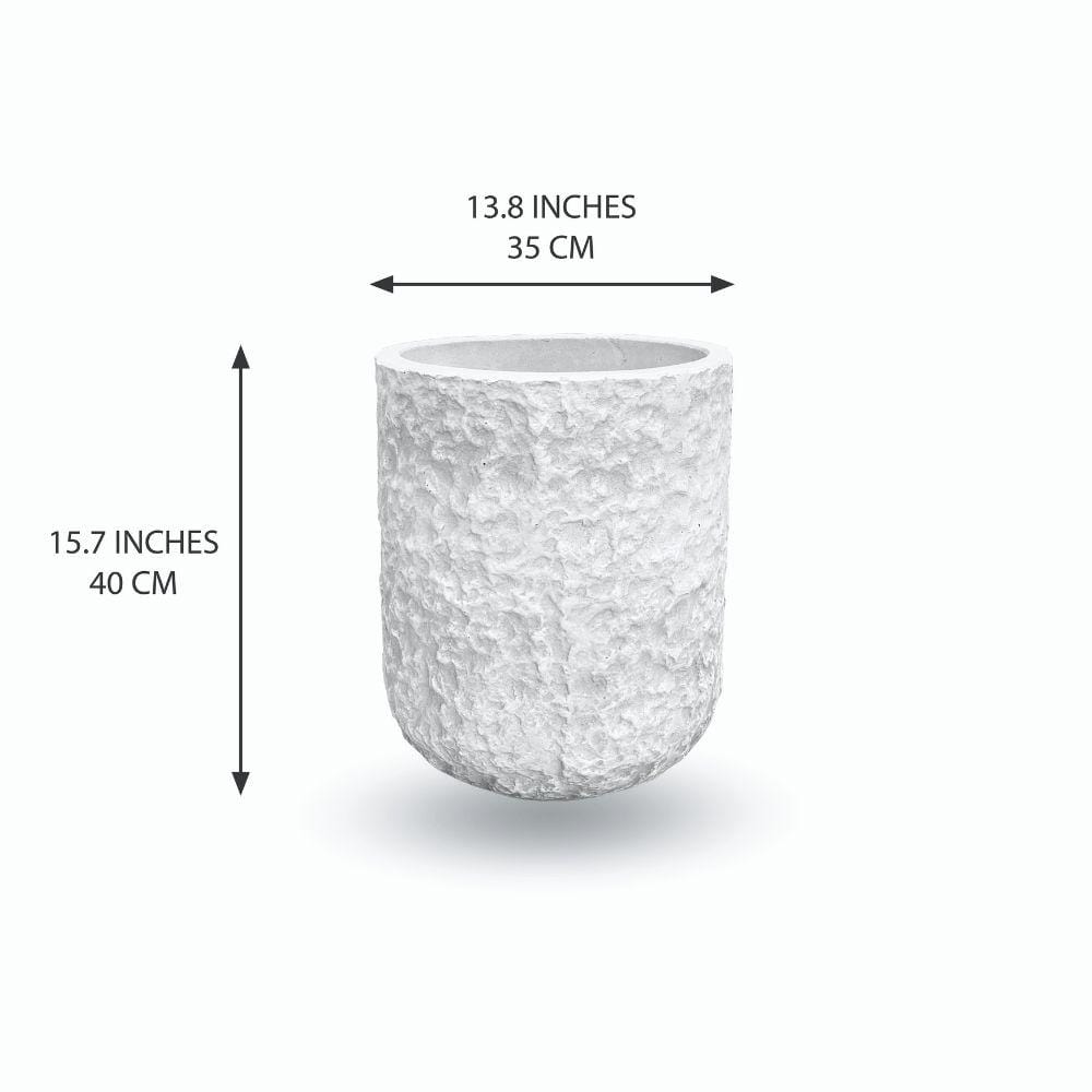Vela Cement Rock Planter 14''