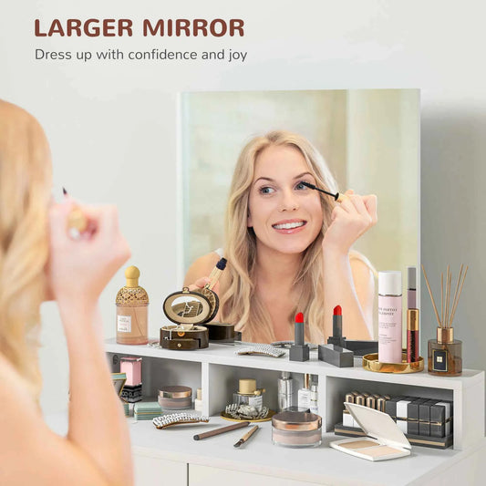 Makeup Vanity Desk with Mirror and Drawers (United States Delivery Only)