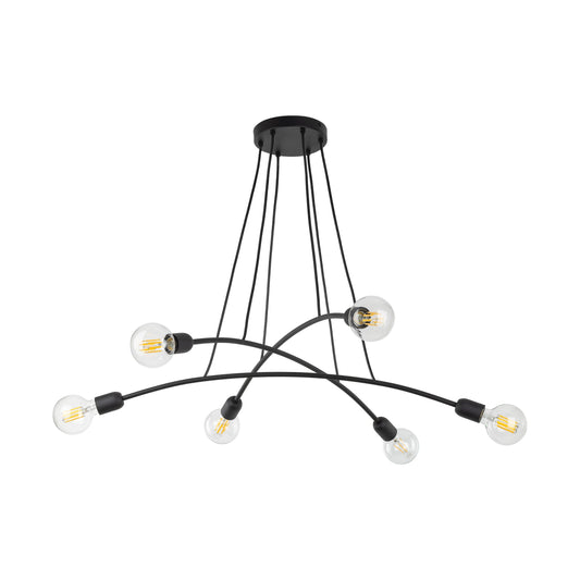 HELIX Black Minimalist Pendant Light 6 (Clearance) - AURABAGS SHOP