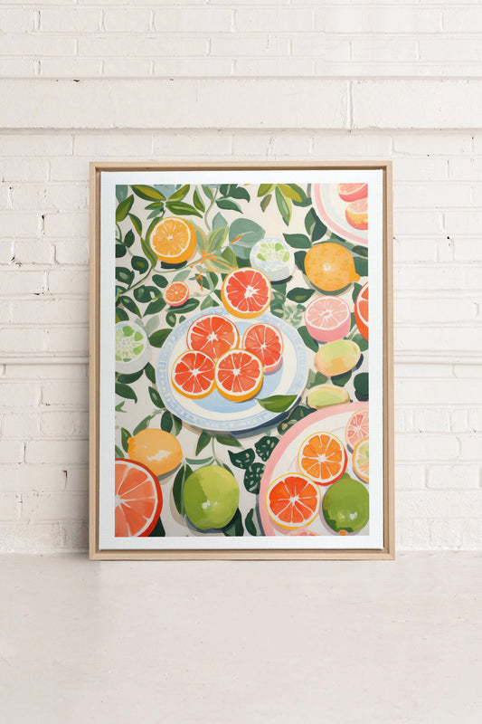 CITRUS DELIGHT、キャンバスに描かれた作品