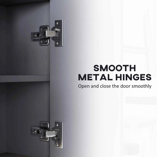 Grey Wall-Mounted Bathroom Medicine Cabinet with Mirror & Shelves – Storage Cabinet (United States Delivery Only)