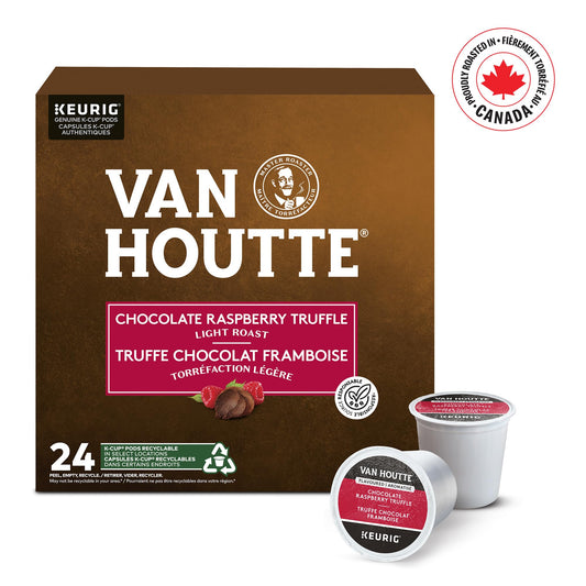 Van Houtte Raspberry Chocolate Truffle Coffee, K-Cup Portion Pack for Keurig Brewers (24 Count) 🍁 All In One Marketplace Canada