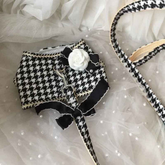 Coco Plaid Tweed Dog Walking Set | Harness and Leash