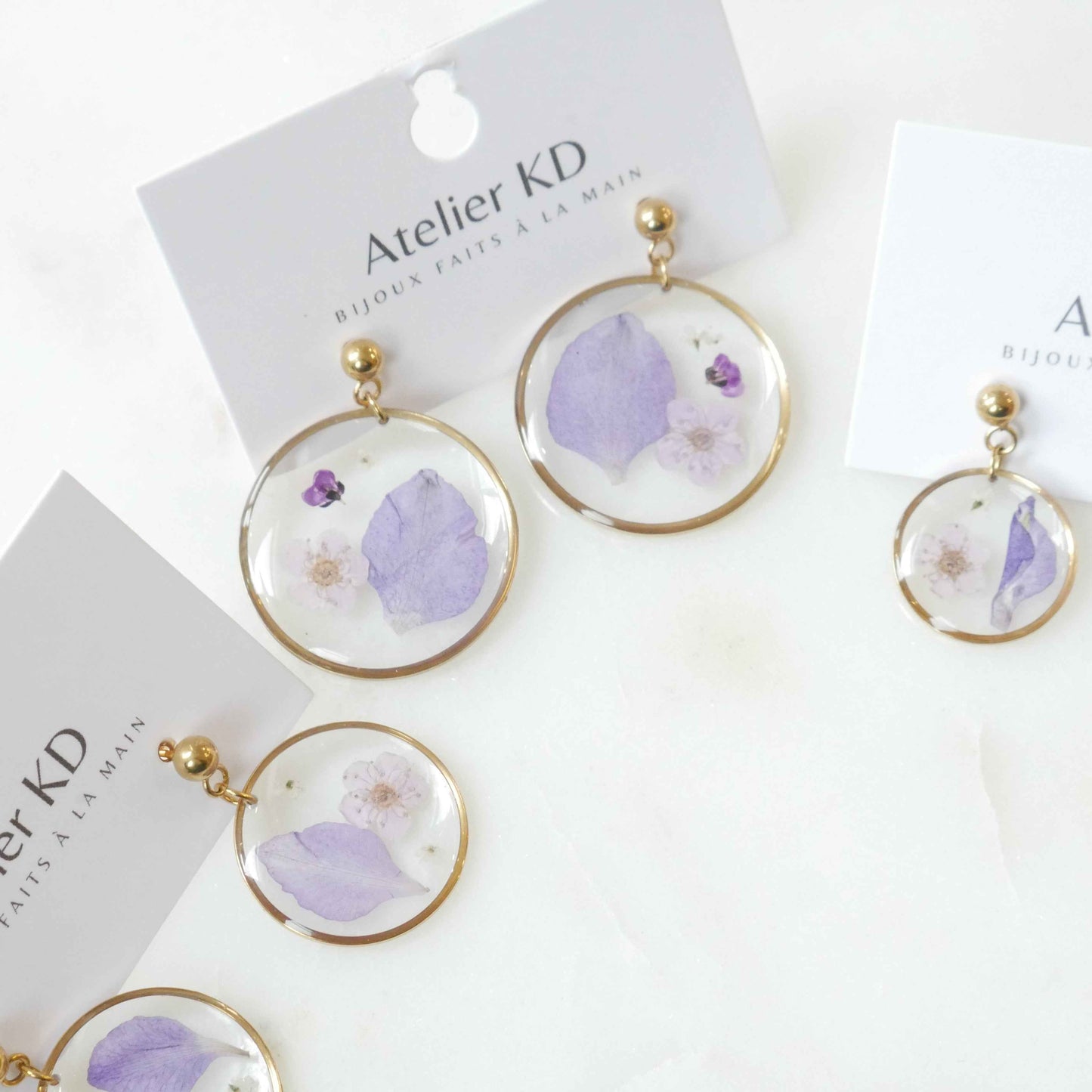 Boucles d'oreilles Léa - rond (moyen 25mm)