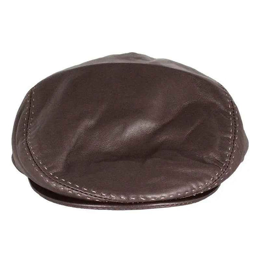 BOL Stitch Accent Leather London Flat Cap