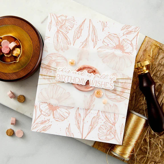 Flower Stems Press Plate & Die Set from the Pressed Posies Collection