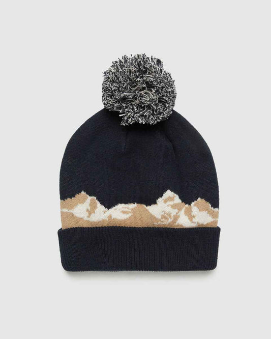 Mountain Scenic Pom Beanie