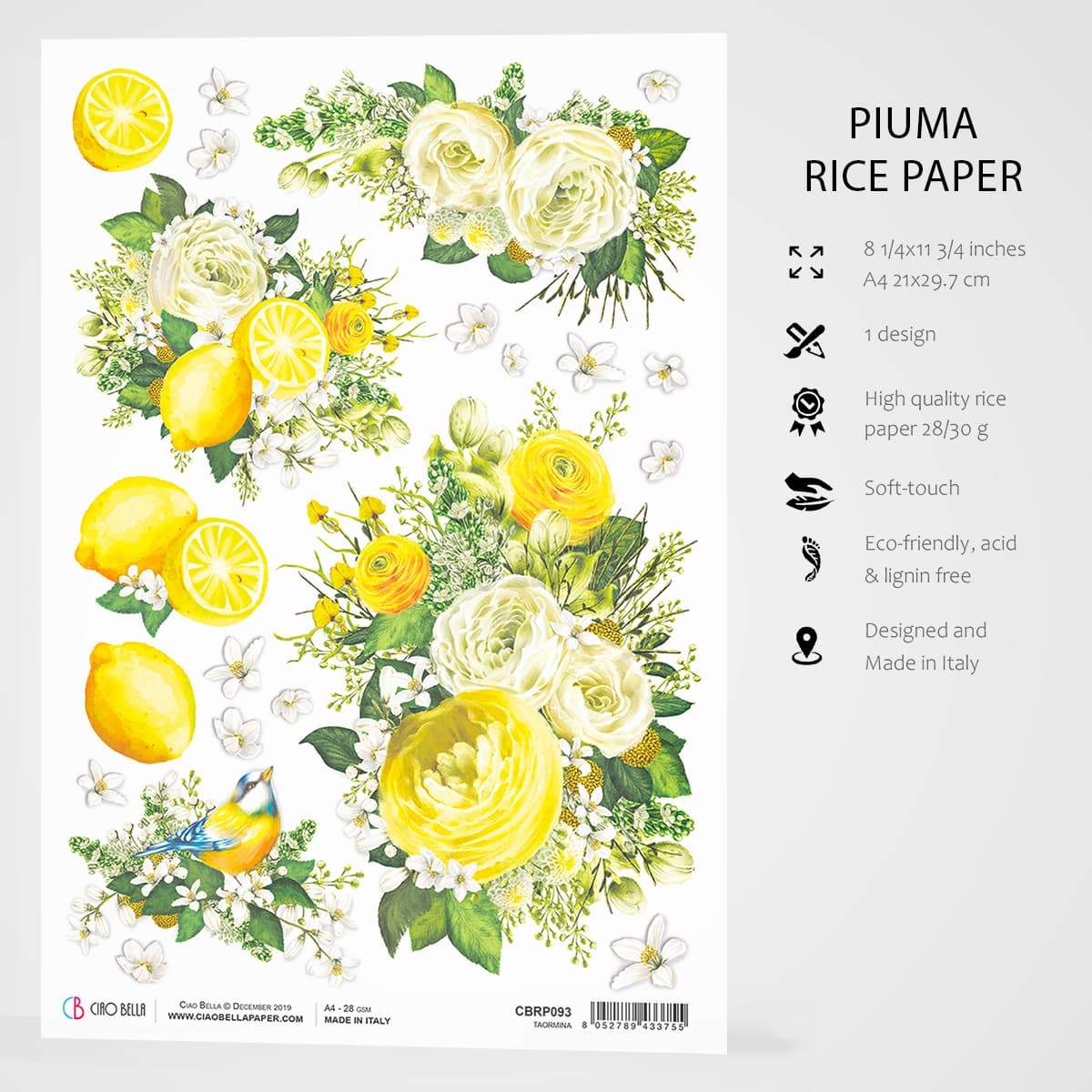 Ciao Bella Rice Paper A4 Taormina