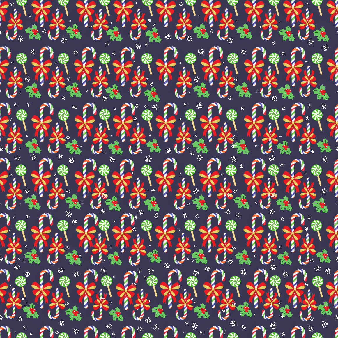 Christmas Candy Canes Adhesive Vinyl Pattern 5