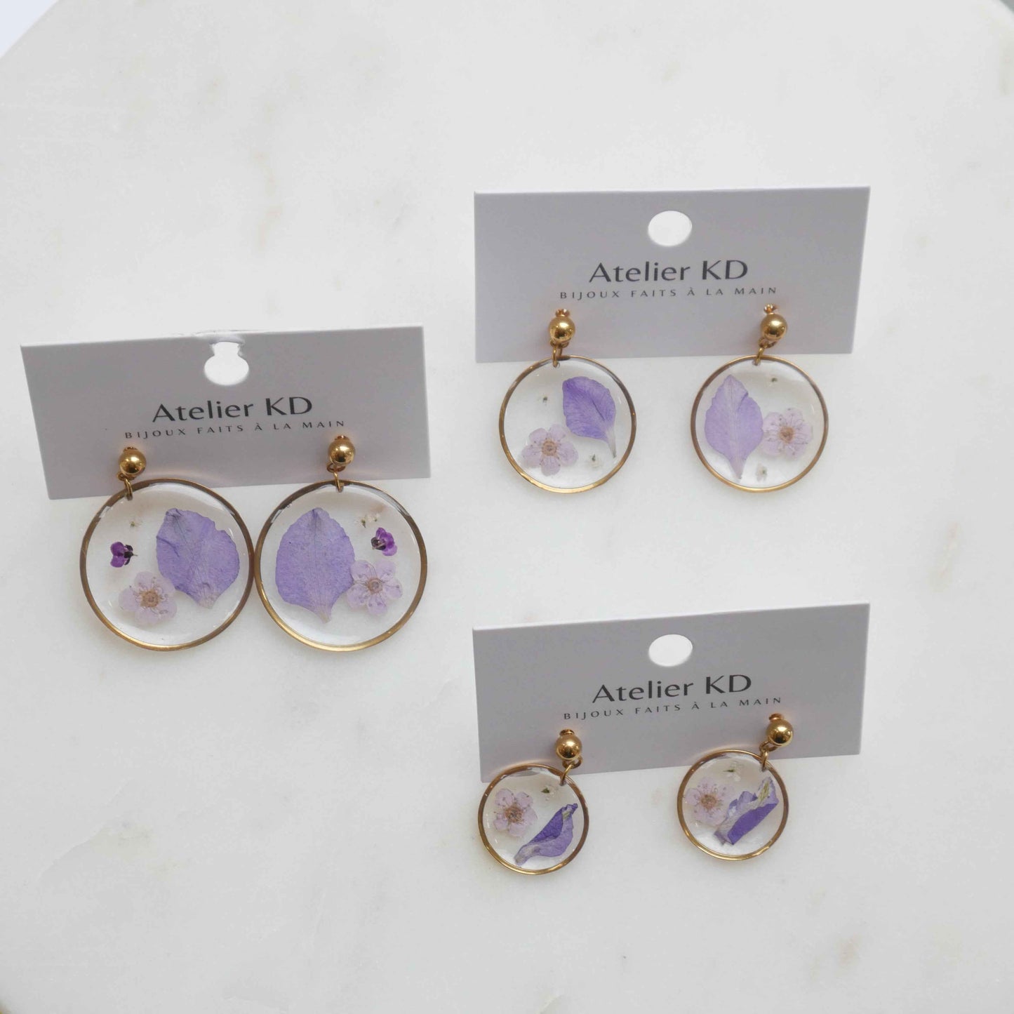 Boucles d'oreilles Léa - rond (moyen 20mm)