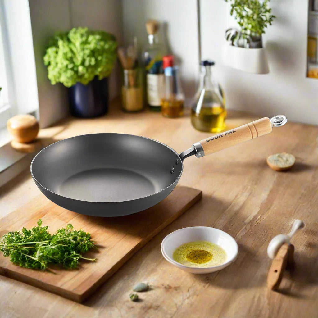 Yoshikawa Cook-Pal Ren Nitrided Carbon Steel Fry Pan 24cm – Made in Japan