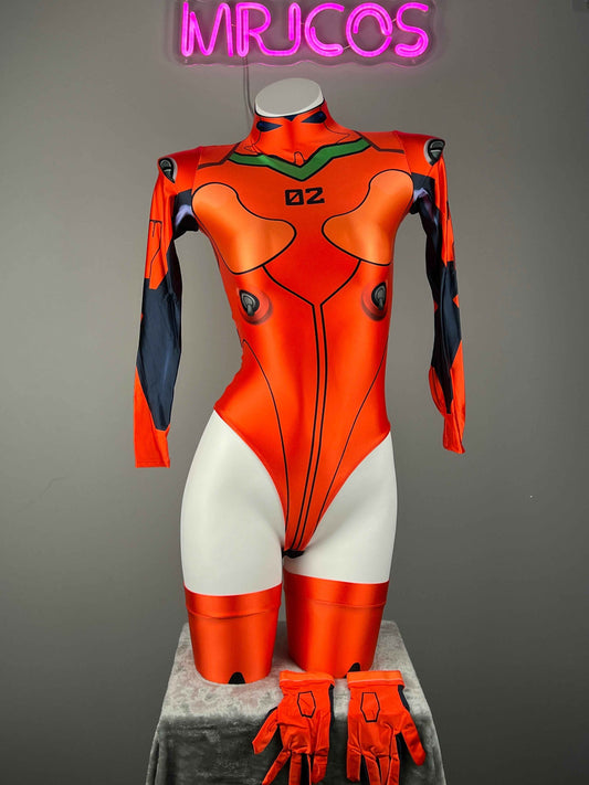 Anime Style Spandex Cosplay BodySuit Plugsuit Halloween Costume