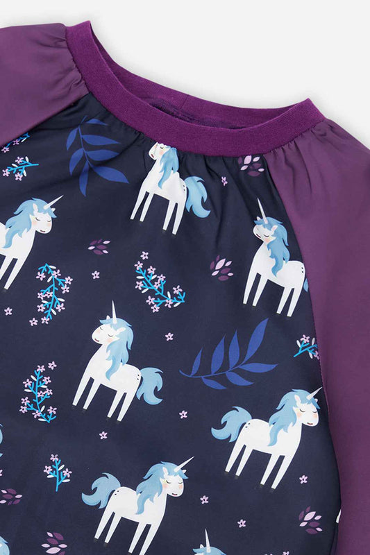 Apron Blue And Purple Unicorn Print