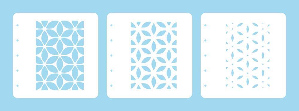 Layered combi stencil set (set of 3) Flower