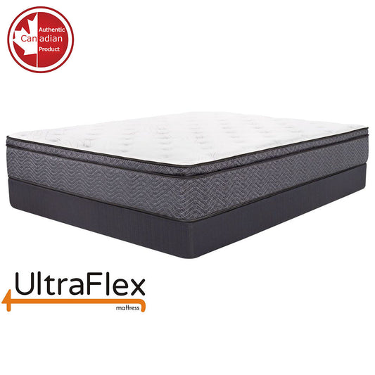 UltraFlex® REVIVE- Hybrid 12” Breathable Pillowtop, Spinal Support HDcoils, Luxury Comfort Hypoallergic Foam Encasement, Pressure Relieving Coils, Eco-Friendly Mattress (Made in Canada)