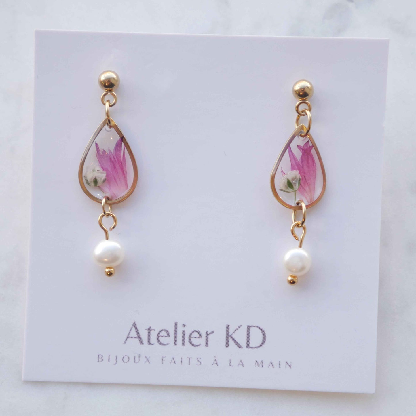 Boucles d'oreilles Lucy - Perla - gouttes (medium 12mm)