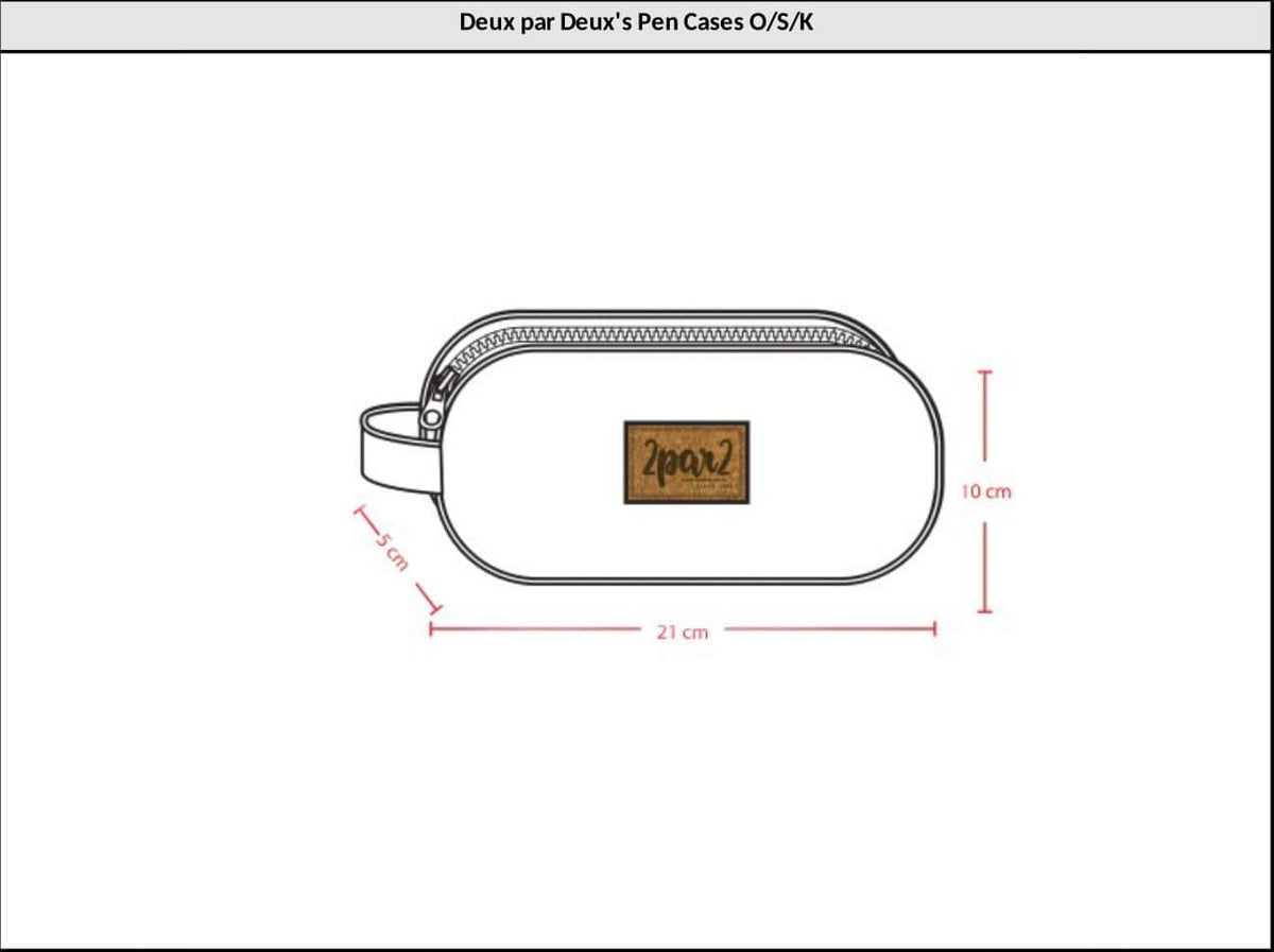 Double Pencil Case Blue And Beige Gradient