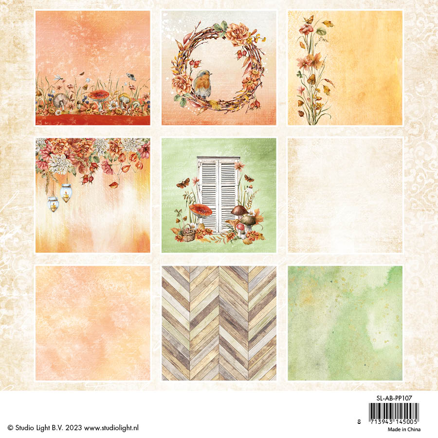 SL Paper Pad Copper Blush Autumn Bouquet 152,4x152,4x9mm 36 SH nr.107