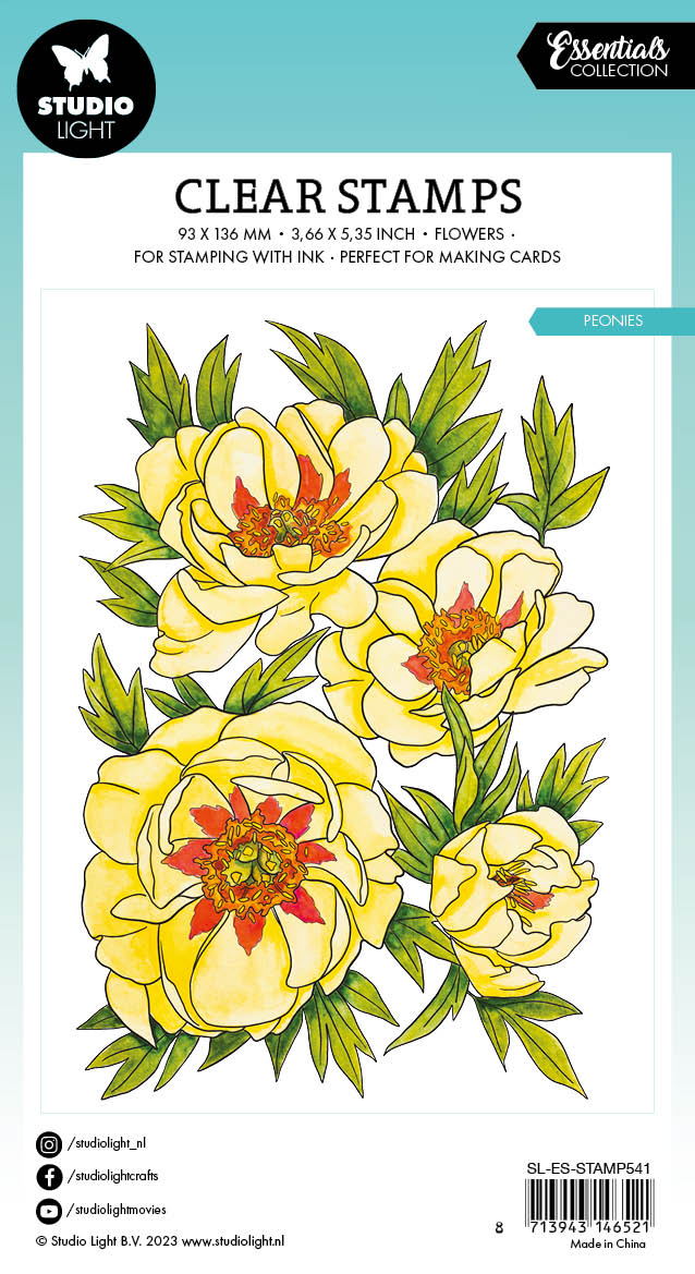 SL Clear Stamp Peonies Essentials 93x136x3mm 1 PC nr.541