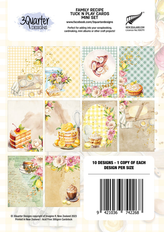 3Quarter Designs Family Recipe Tuck N Play Cards Pack Mini Set