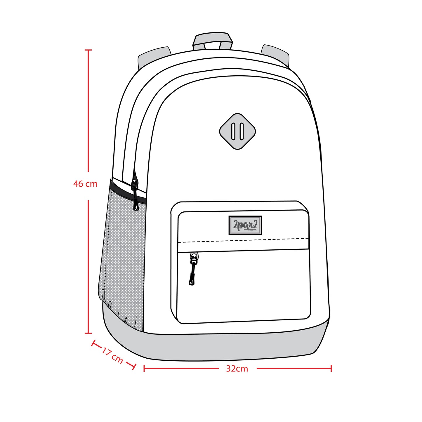 Kids Backpack Black Printed Gummy Bears