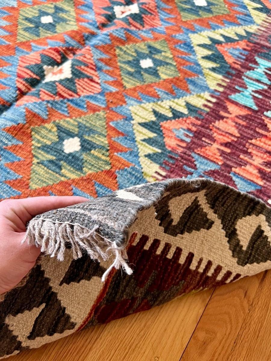 Afghan Maimana Kelim Teppich | 196 cm x 137 cm