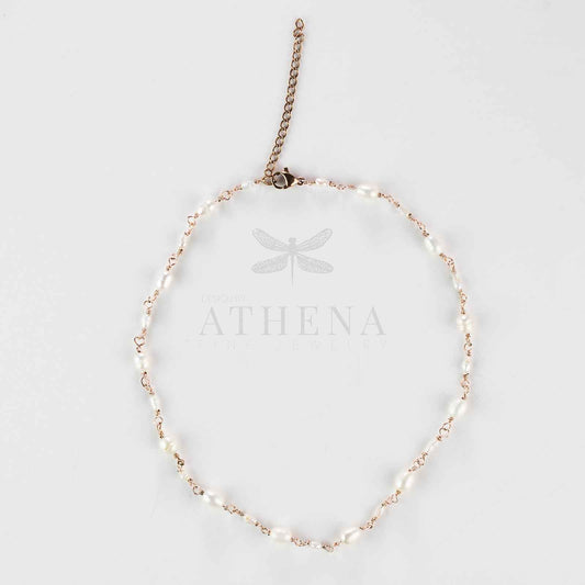 Pearl Cluster Anklet in Yellow Gold Fill