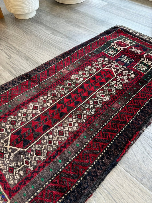 Antike Belutsch-Satteltasche | 0,51 x 1,14 m
