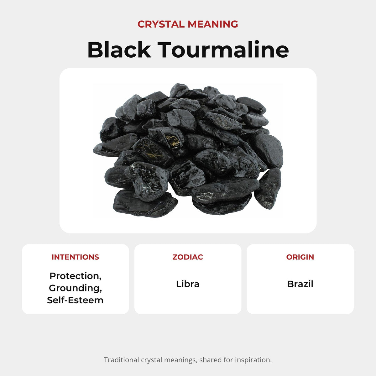 Black Tourmaline A Tumbled Stones