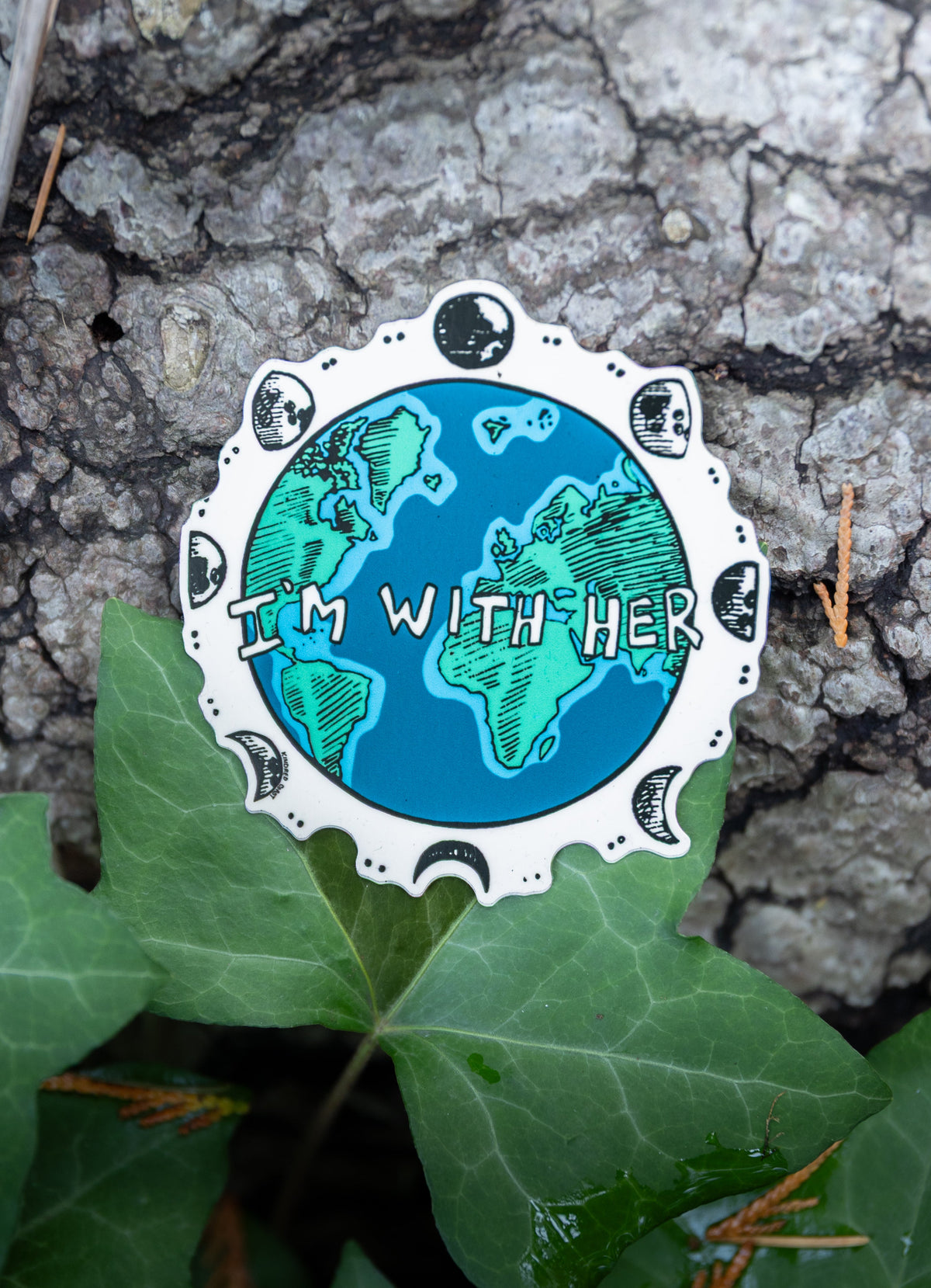 I'M WITH HER Eco Vinyl Stickers