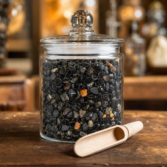 Black Onyx Tumbled Stones - Assorted Tiny