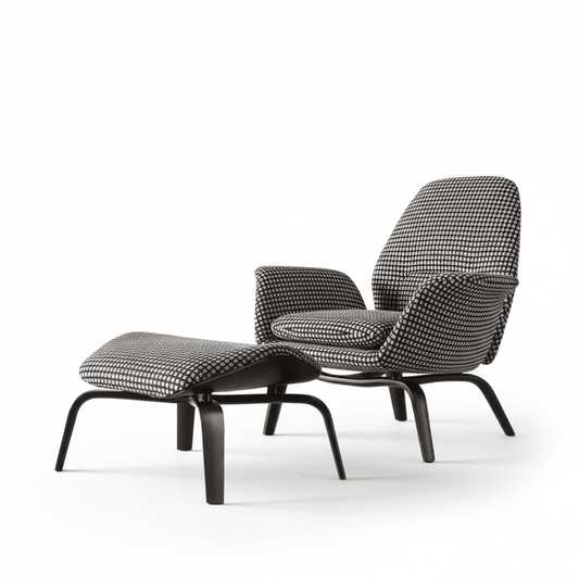 PM07 Premium Swivel Relaxation Chair with Ottoman