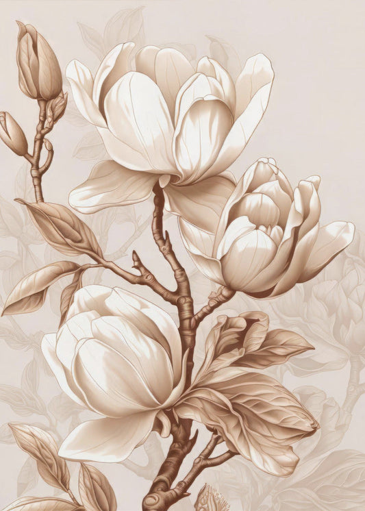 Beige Blumen 2