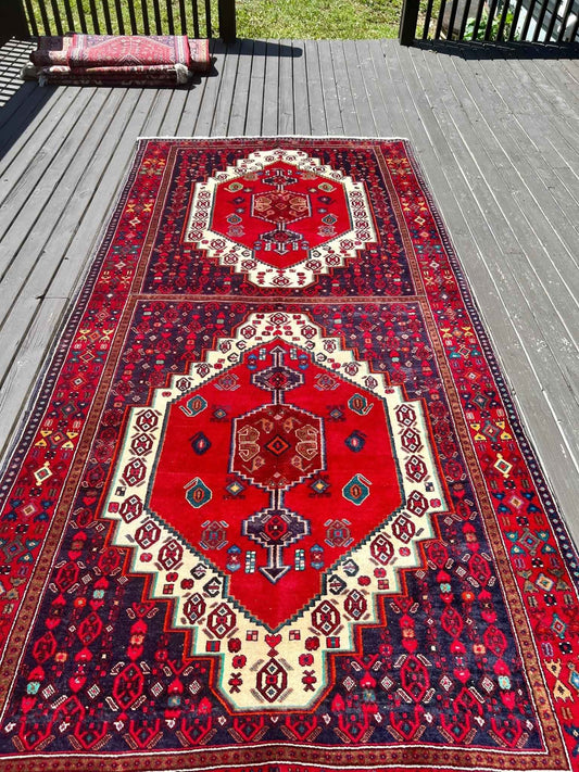 Rojan | 10' 2" x 4' 11" | Vintage Senneh Rug