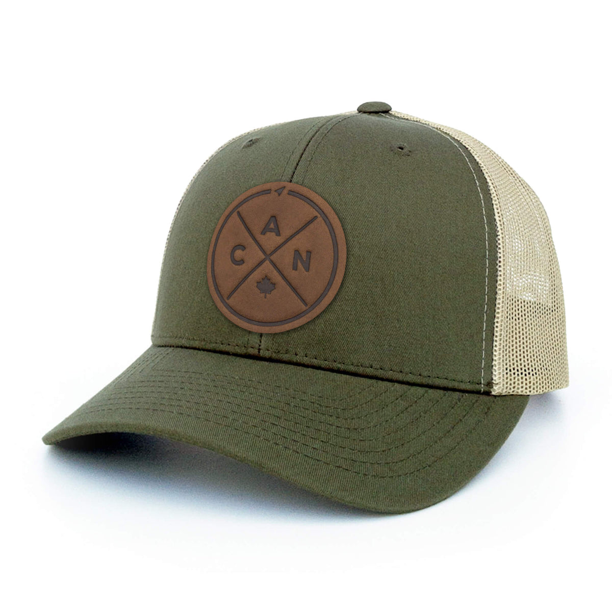 Canada Compass Leather Patch Trucker Hat